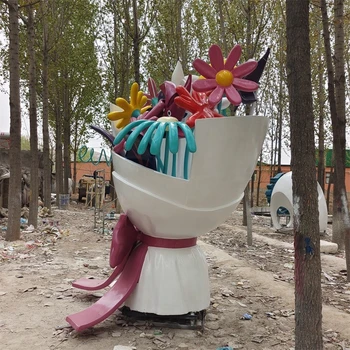 仿真花束雕塑仿真荷花雕塑加工