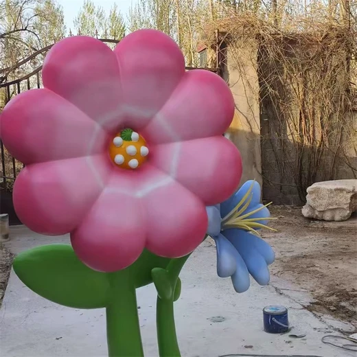 大型玻璃鋼花朵雕塑仿真郁金香雕塑