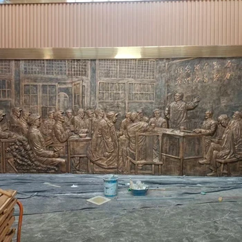 玻璃鋼彩繪浮雕,浮雕制作實(shí)拍現(xiàn)場(chǎng)圖