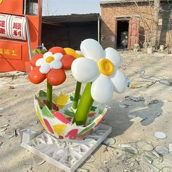 仿真花束雕塑仿真郁金香雕塑園林草坪擺件