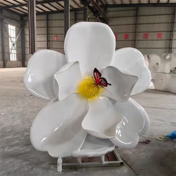 玻璃鋼抽象花朵雕塑仿真牡丹花雕塑景觀裝飾擺件