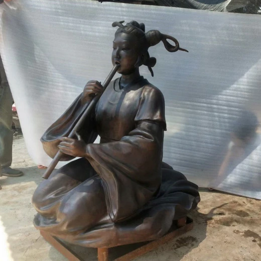 古代人物鑄銅雕塑,大型銅雕廠,銅雕人物案例實(shí)拍圖