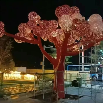 仿真郁金香雕塑大型玻璃鋼花朵雕塑制作