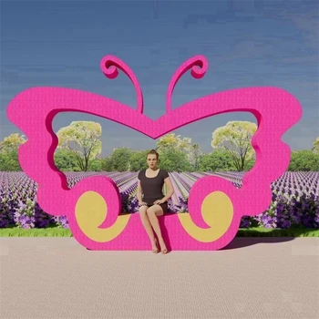 不銹鋼抽象心形雕塑打卡拍照雕塑廠家