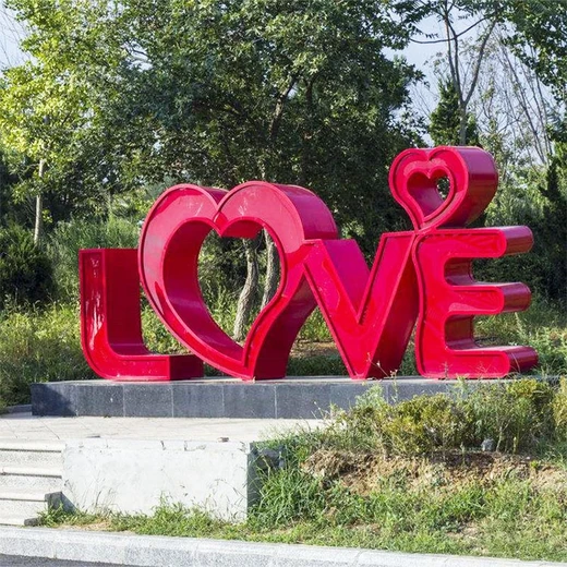 不銹鋼愛心雕塑愛情主題抽象雕塑加工