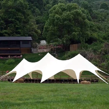 武漢露營尖頂民宿帳篷廠家定制,遮陽露營景區(qū)帳篷價格