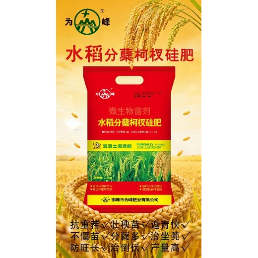 發(fā)蔸防僵苗水稻硅肥水稻高產(chǎn)肥廠家批發(fā),為峰肥業(yè)廠家