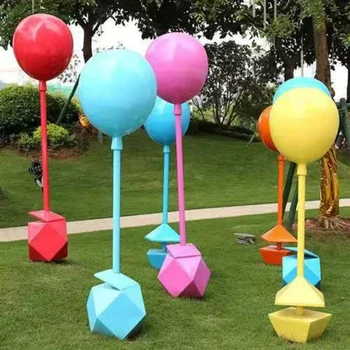 不銹鋼氣球雕塑廠家,不銹鋼雕塑氣球