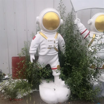 玻璃鋼太空公仔雕塑卡通太空人雕塑景觀擺件