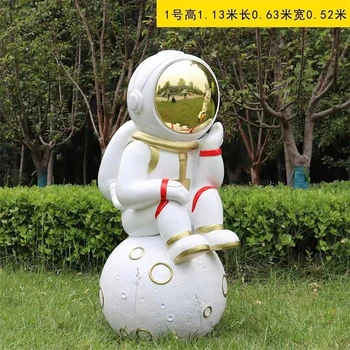 玻璃鋼太空公仔雕塑卡通太空人雕塑景觀擺件