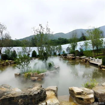 大理云龍縣小型景觀造霧廠家施工,景觀人工造霧氣霧蒙蒙景觀效果