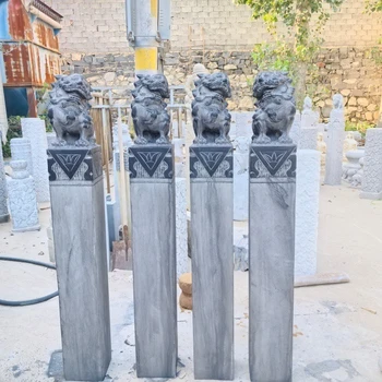 曲陽縣景區(qū)石雕拴馬樁現貨拴馬樁上面的圖案有哪些