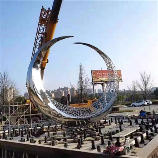 不銹鋼圓環(huán)雕塑,不銹鋼雕塑定制