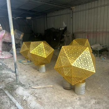 發(fā)光鏤空球雕塑,源頭工廠,鏤空球雕塑制作廠家