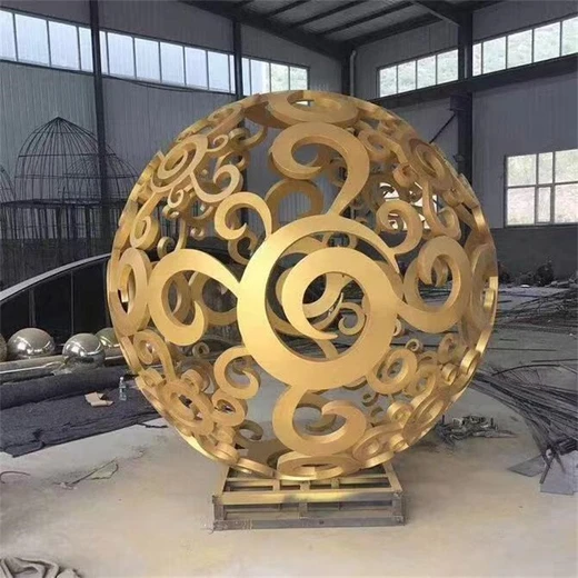 發(fā)光鏤空球雕塑,發(fā)光鏤空雕塑是不銹鋼一大亮點