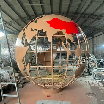 發(fā)光鏤空球雕塑,源頭工廠,鏤空球雕塑制作廠家