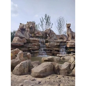 敖漢旗人造大型小區(qū)假山制作廠家-假山施工隊(duì)