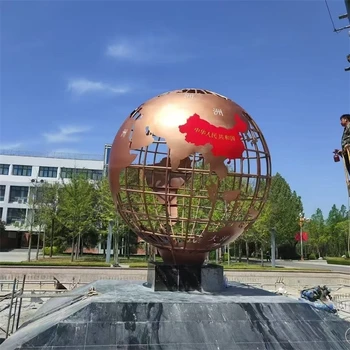 鏤空球雕塑,美觀大氣,不銹鋼圓球雕塑