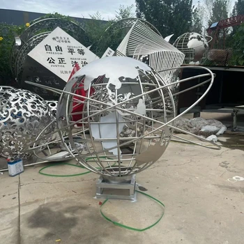 發(fā)光鏤空球雕塑,源頭工廠,鏤空球雕塑制作廠家