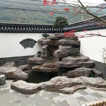威海天然石人造小型庭院假山制作廠家-造型優(yōu)美上門安裝