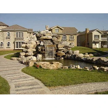 威海天然石人造小型庭院假山制作廠家-造型優(yōu)美上門安裝