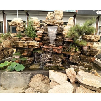 威海天然石人造小型庭院假山制作廠家-造型優(yōu)美上門安裝