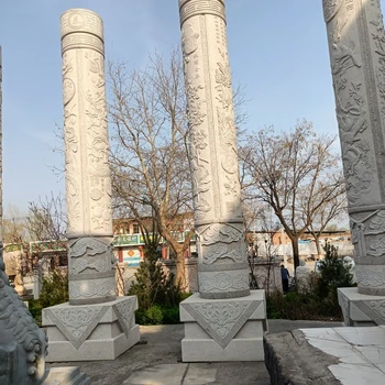 曲陽縣景區(qū)石雕盤龍柱廠家