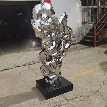 抽象太湖石雕塑不銹鋼公司