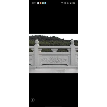 欄桿雕塑精選花崗巖石欄桿古典園林石欄桿抗壓性強(qiáng)