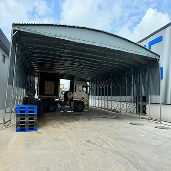 廠房電動伸縮雨棚,物流倉庫雨棚