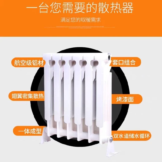 雙金屬壓鑄鋁散熱器工程電腦城供暖片