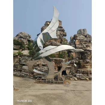 景區(qū)雕塑流線型雕塑園林不銹鋼雕塑