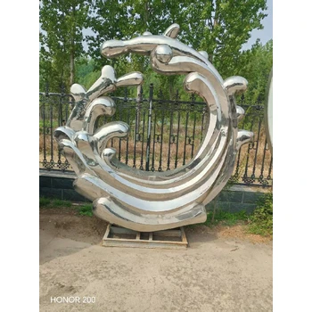 景區(qū)雕塑流線型雕塑園林不銹鋼雕塑