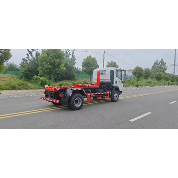 常德重汽豪曼重載藍(lán)牌勾臂垃圾車可分期車廂可卸式垃圾車