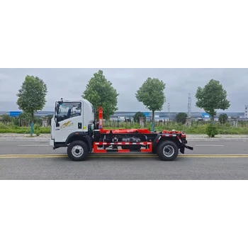 常德重汽豪曼重載藍(lán)牌勾臂垃圾車可分期車廂可卸式垃圾車