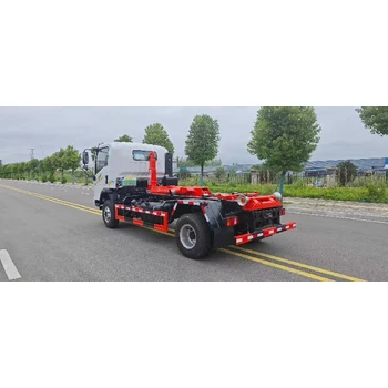 常德重汽豪曼重載藍(lán)牌勾臂垃圾車可分期車廂可卸式垃圾車