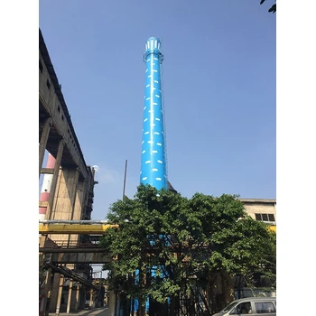 煙囪涂刷藍天白云油漆美化