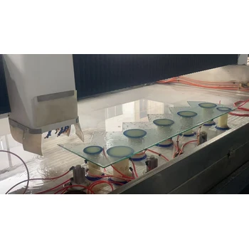 飛旋樓梯玻璃加工中心FX3518樓梯玻璃磨邊銑型加工