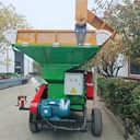 山東菏澤鏟車上料大型玉米脫粒機490柴油機脫粒機廠家