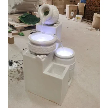 別墅庭院景觀水景歐式魚池噴水池仿砂巖雕塑噴泉