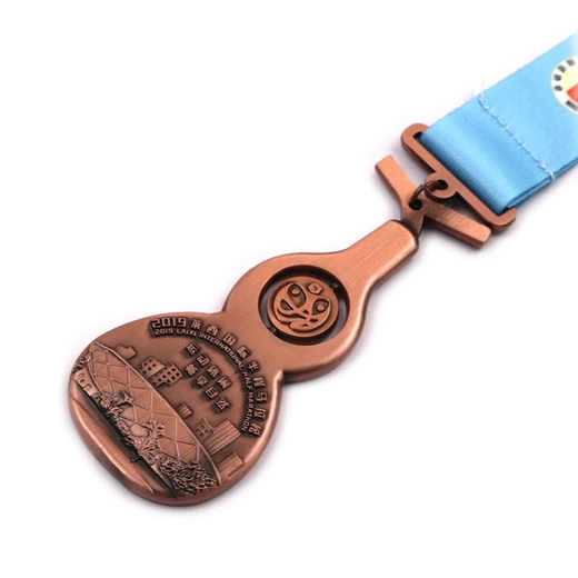 葫蘆獎牌定制創(chuàng)意比賽金屬禮品來圖生產