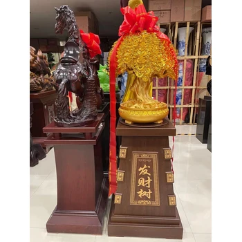 西安開業(yè)擺件和諧雙贏紅木馬木質大型落地擺件批發(fā)