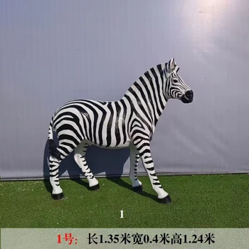 斑馬雕塑制作-抽象條紋馬雕塑-戶外仿真黑白馬雕塑