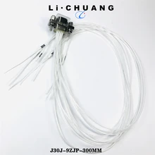 J30J-9ZJP-300MM骊创矩形J30J连接器9芯插座针电缆头线长可定