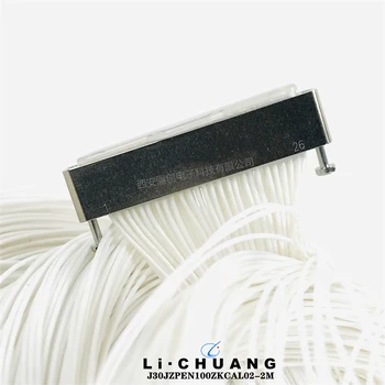 壓接插座J30JZPEN100ZKCAL02-500MM矩形連接器100芯航空電纜頭