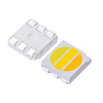 5050白光三色溫六腳貼片燈珠0.3W總功率家居氛圍場(chǎng)景燈光源