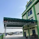 鄭州中牟推拉雨棚定制物流倉儲大型鋼結構雨棚伸縮遮陽棚安裝