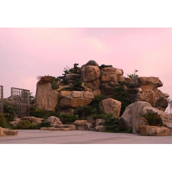 北京崇文塑石假山小區(qū)假山制作