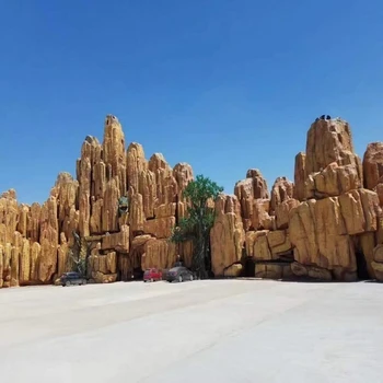 山東菏澤天然石假山駁岸千層石假山