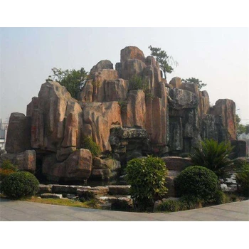 北京崇文公園假山駁岸學(xué)校假山制作